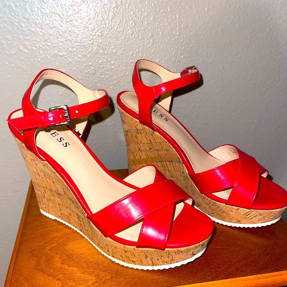 Red GUESS Wedges